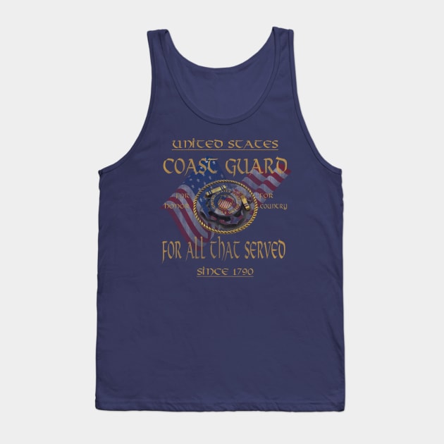U.S. Coast Guard For All That Served -Veterans day Tank Top by KrasiStaleva